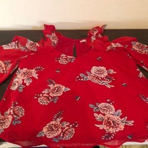 Flowy crop top, size small, like new